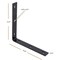 Hampton Hampton 1.50 in. H X 10.25 in. W X 1/4 in. D Black Steel Inside/Outside Corner Brace 02-3405-025 - alternate 3